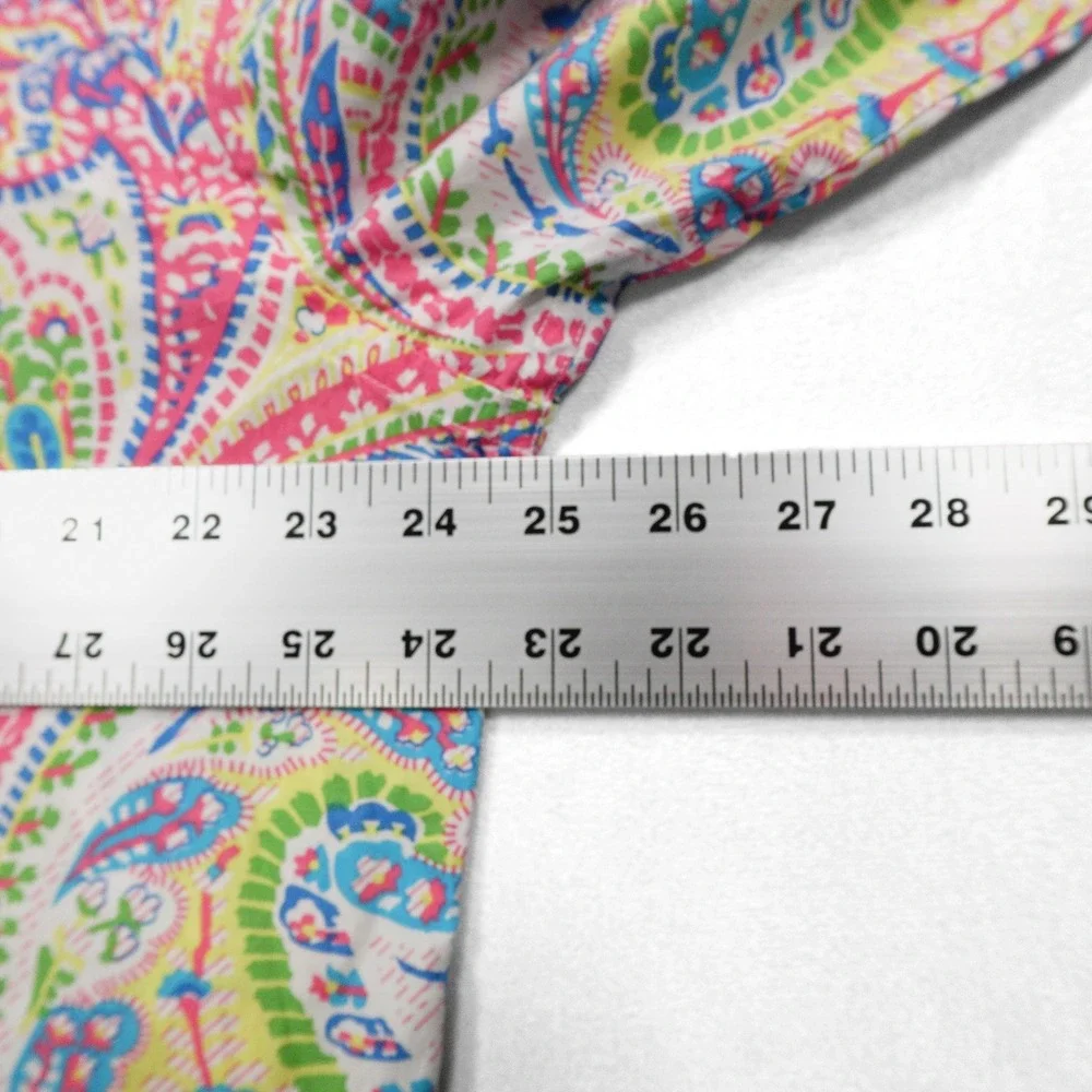 ROBERT GRAHAM Men's XL Multicolor Paisley Contrasting Cuffs Button Down Shirt - Picture 7 of 8